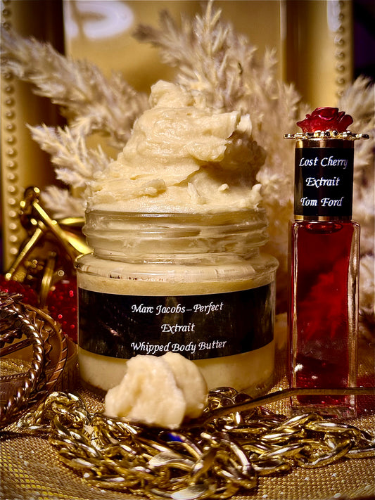 Her Body Khemistry Layered Combo Set Inspired by Marc Jacob’s-Perfect Creamy Body Butter & Tom Ford-Lost Cherry Fragrance Oil