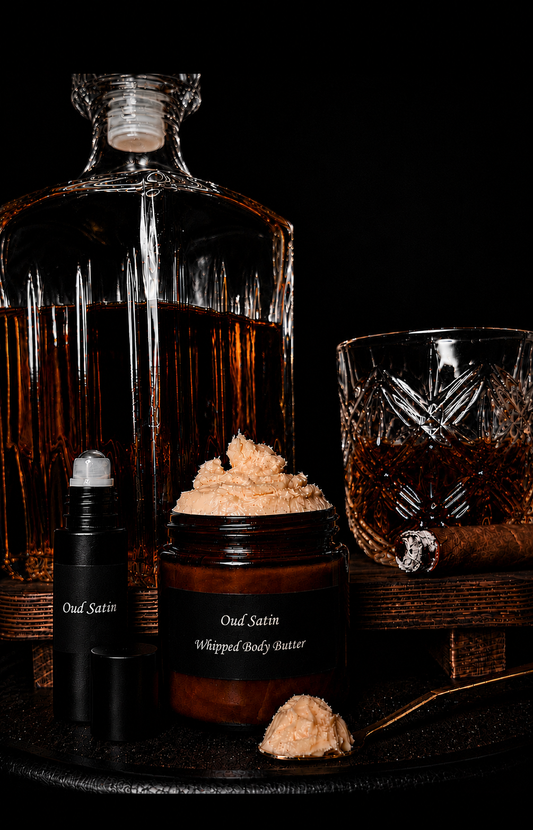 Oud Satin | Creamy Body Butter & Fragrance Oil Set – 4 oz + 10 mL